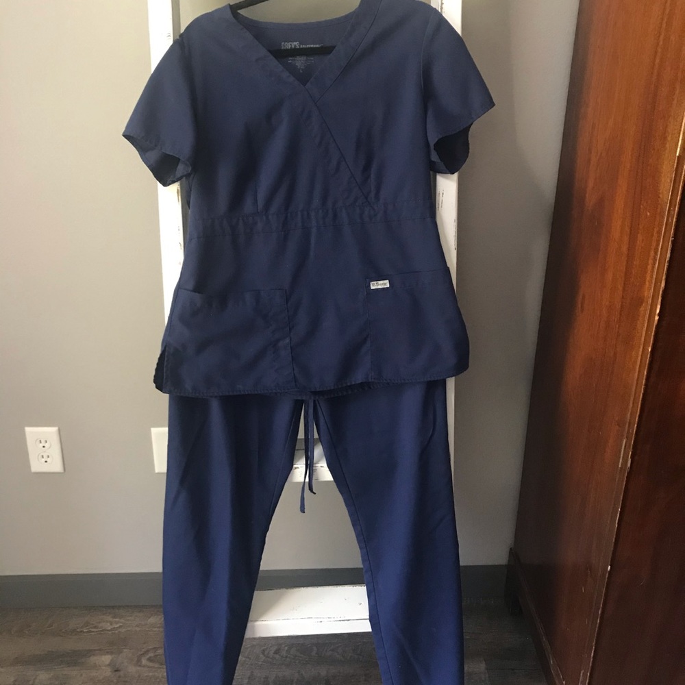 Greys anatomy navy blue large scrubs